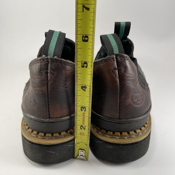Georgia Boot Low Romeo Mens Size 7.5 Brown Leather Slip On Work Boots, Casual - Picture 4 of 12